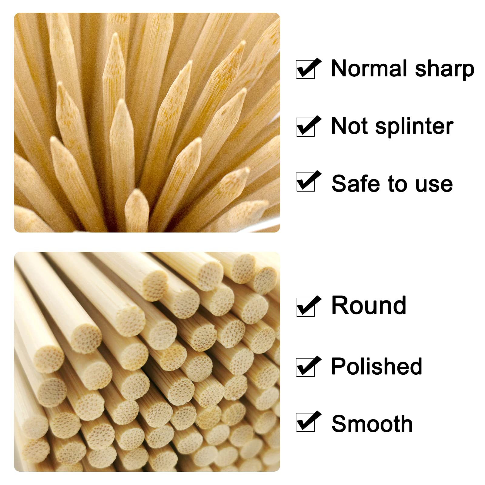 Amazon.com: BLUE TOP Natural Bamboo Skewers 12inch Φ=4mm